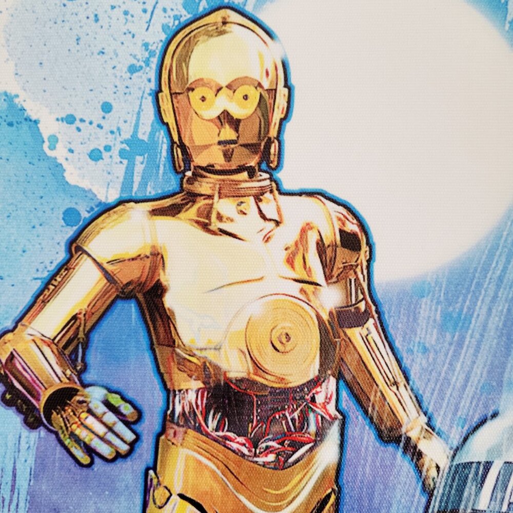 Star Wars Disney R2-D2 & C-3PO Art Canvas Poster 12x16 Colorful Droid Print - Picture 3 of 5
